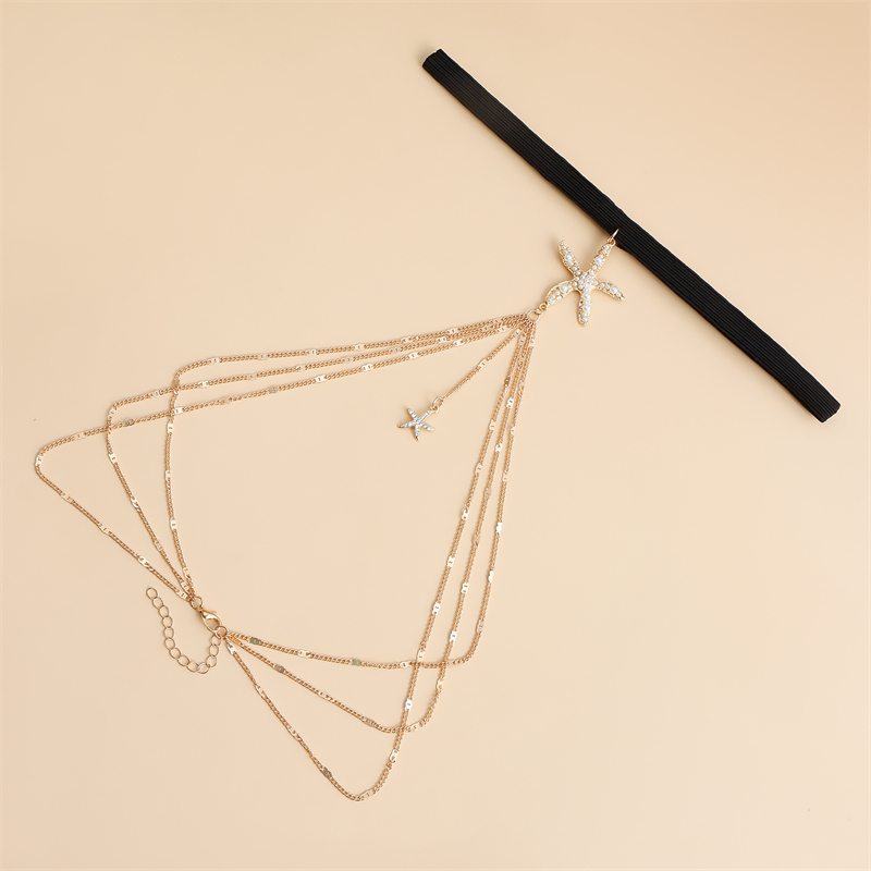 Boho Elastic Band Starfish Pea - Body Jewelry Thigh Chain avis et prix
