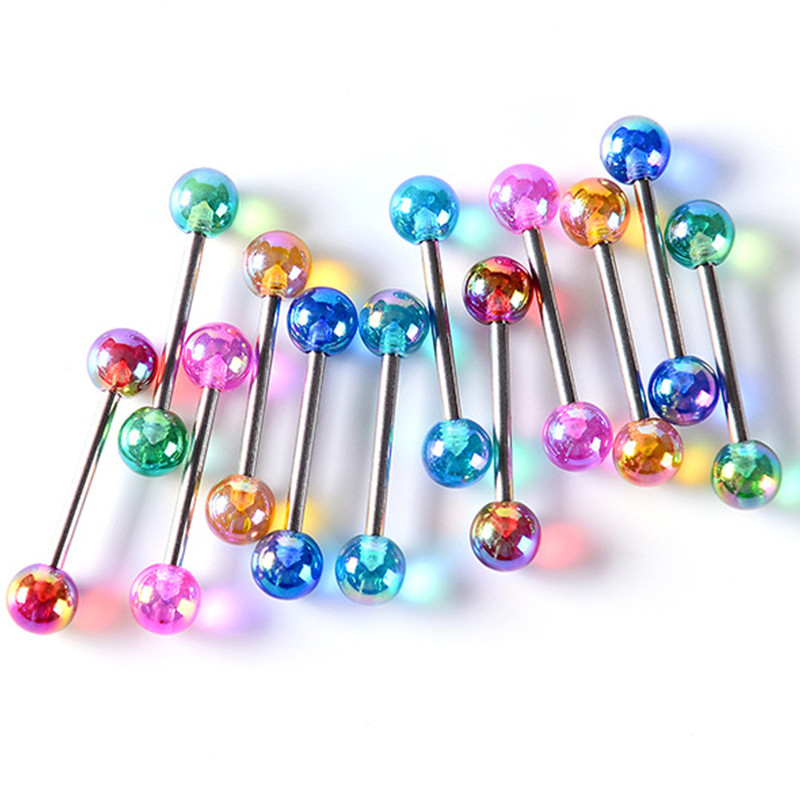 6PCS Paint Tongue Piercing Lot - Body Jewelry Nipple Rings avis et prix