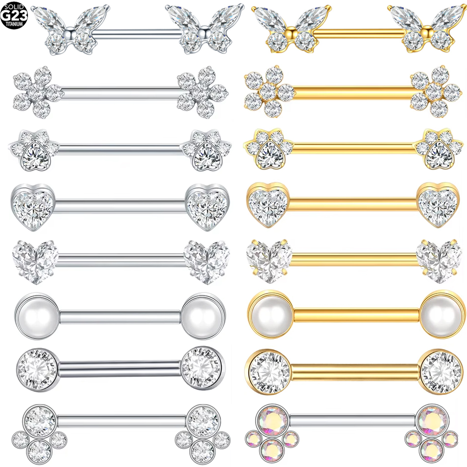 1Pc G23 Titanium Nipple Ring S - Body Jewelry Nipple Rings avis et prix
