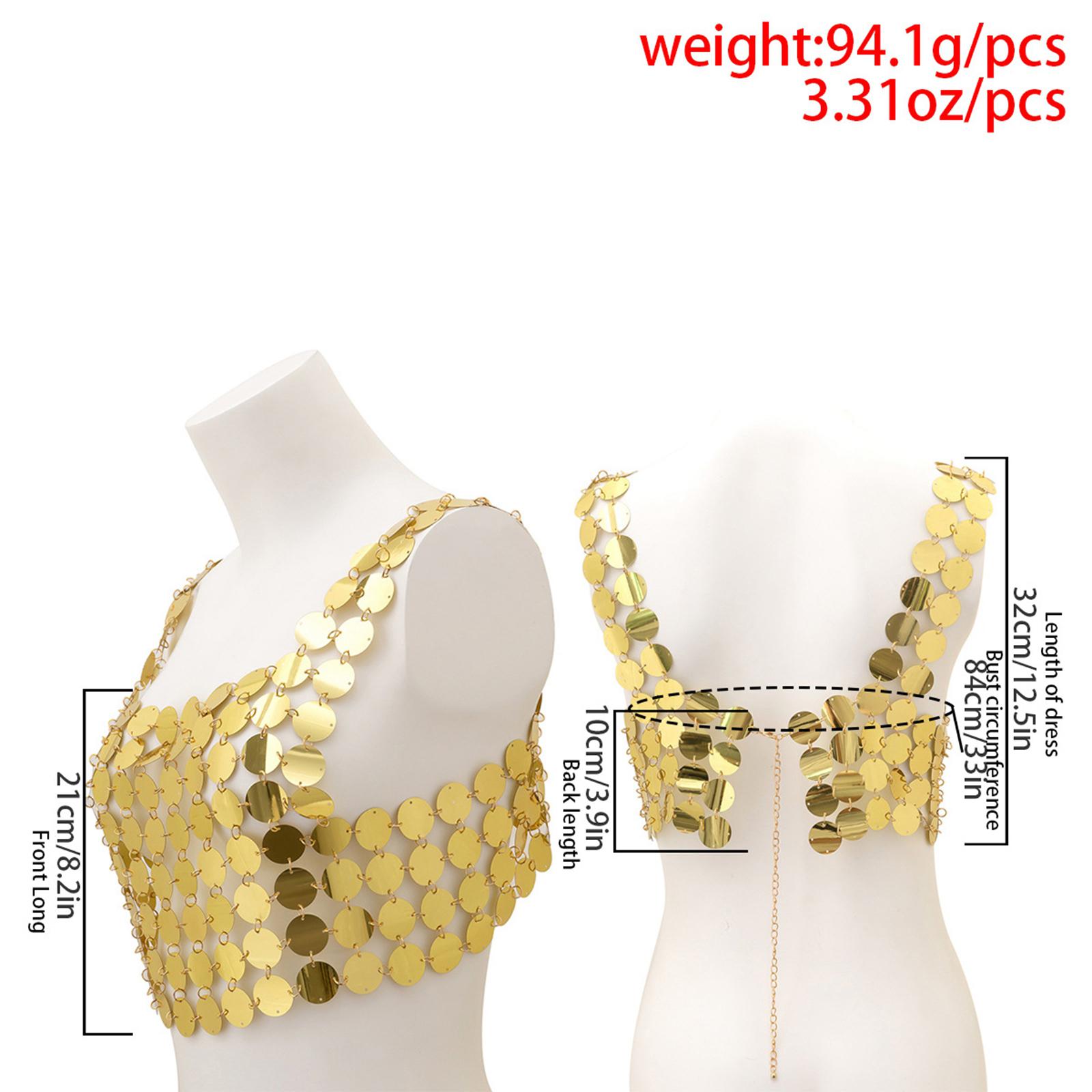 Sequin Vest Tank Tops Sparkly  - Body Jewelry Vest avis et prix