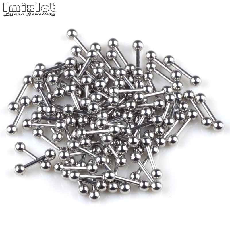 20Pcs/Lot Stainless Steel Tong - Tongue Barbell Straight avis et prix