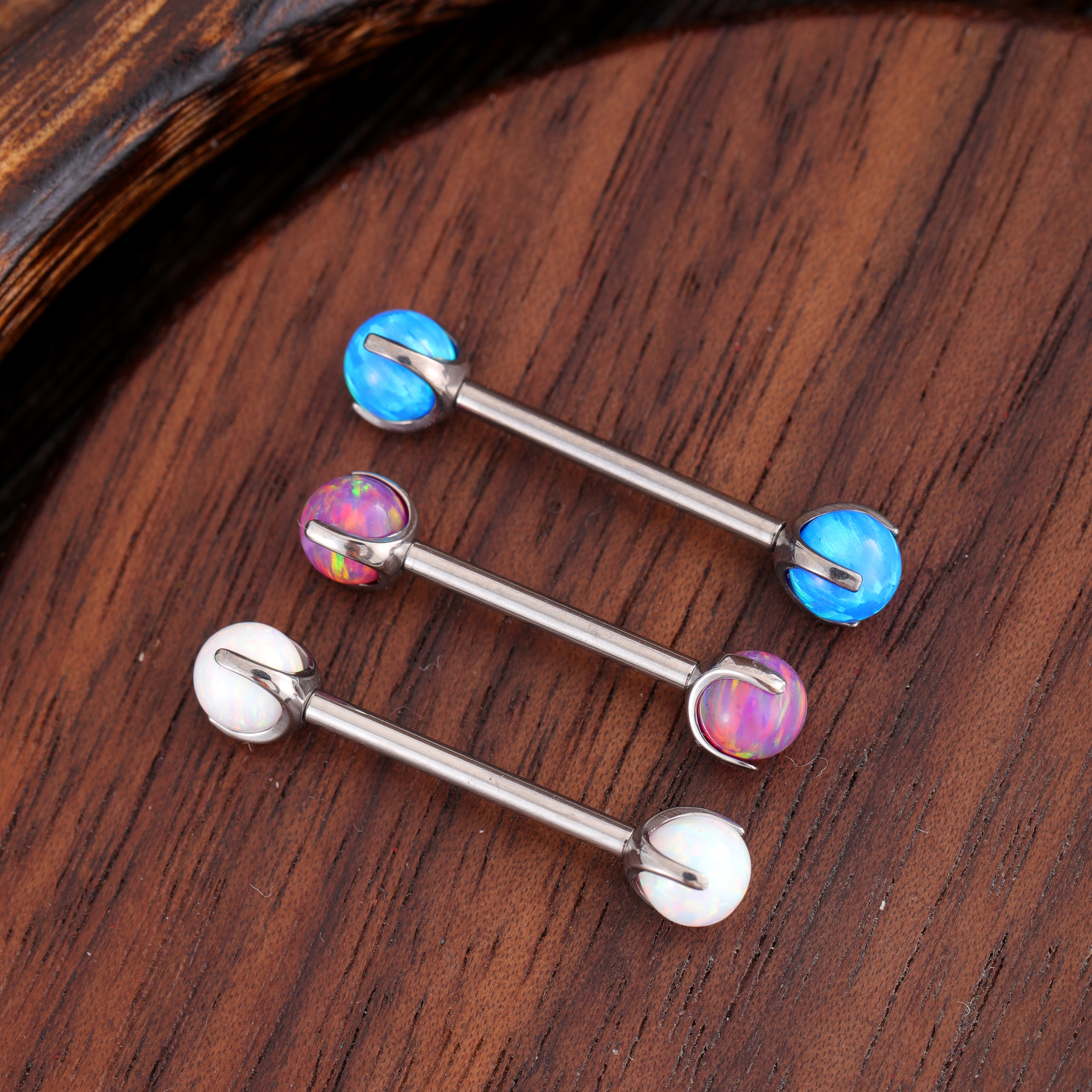 G23 Titanium 14G/16G Opal Tong - Body Jewelry Nipple Rings avis et prix