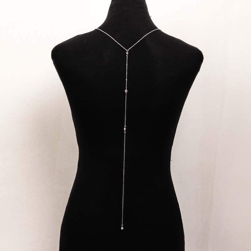Sexy Crystal Back Chain Neckla - Body Jewelry Back avis et prix