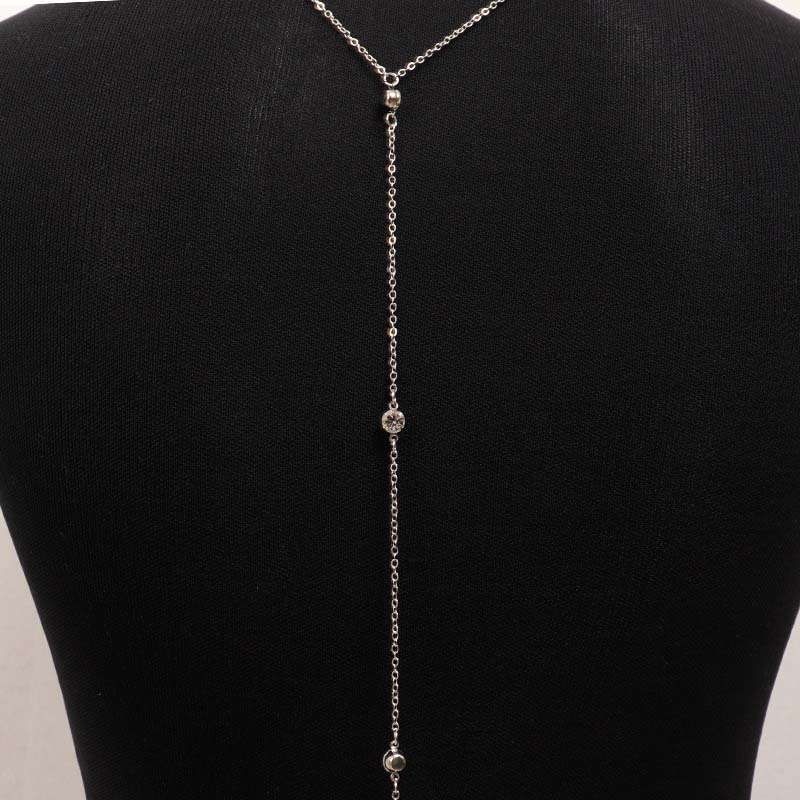 Sexy Crystal Back Chain Neckla - Body Jewelry Back avis et prix