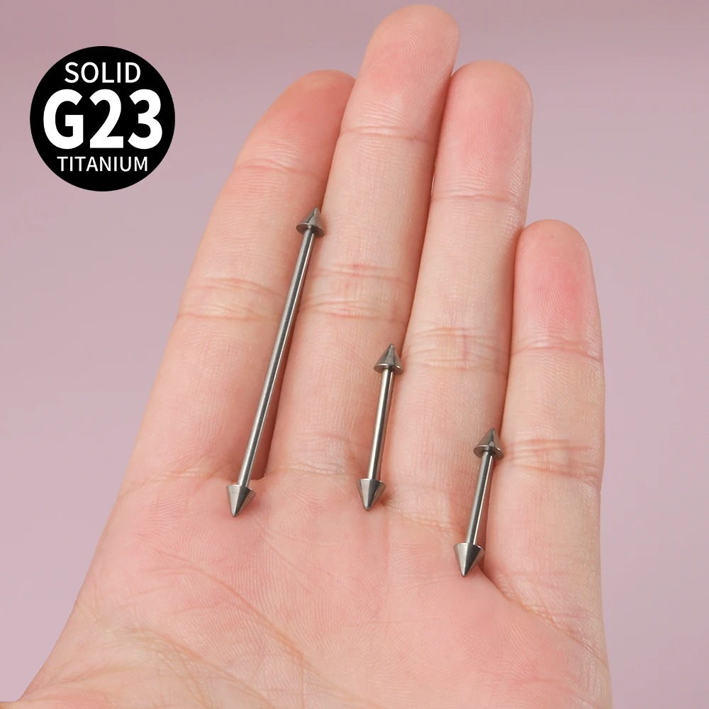 1Pc G23 Titanium Cone Industri - Tongue Barbell Straight avis et prix