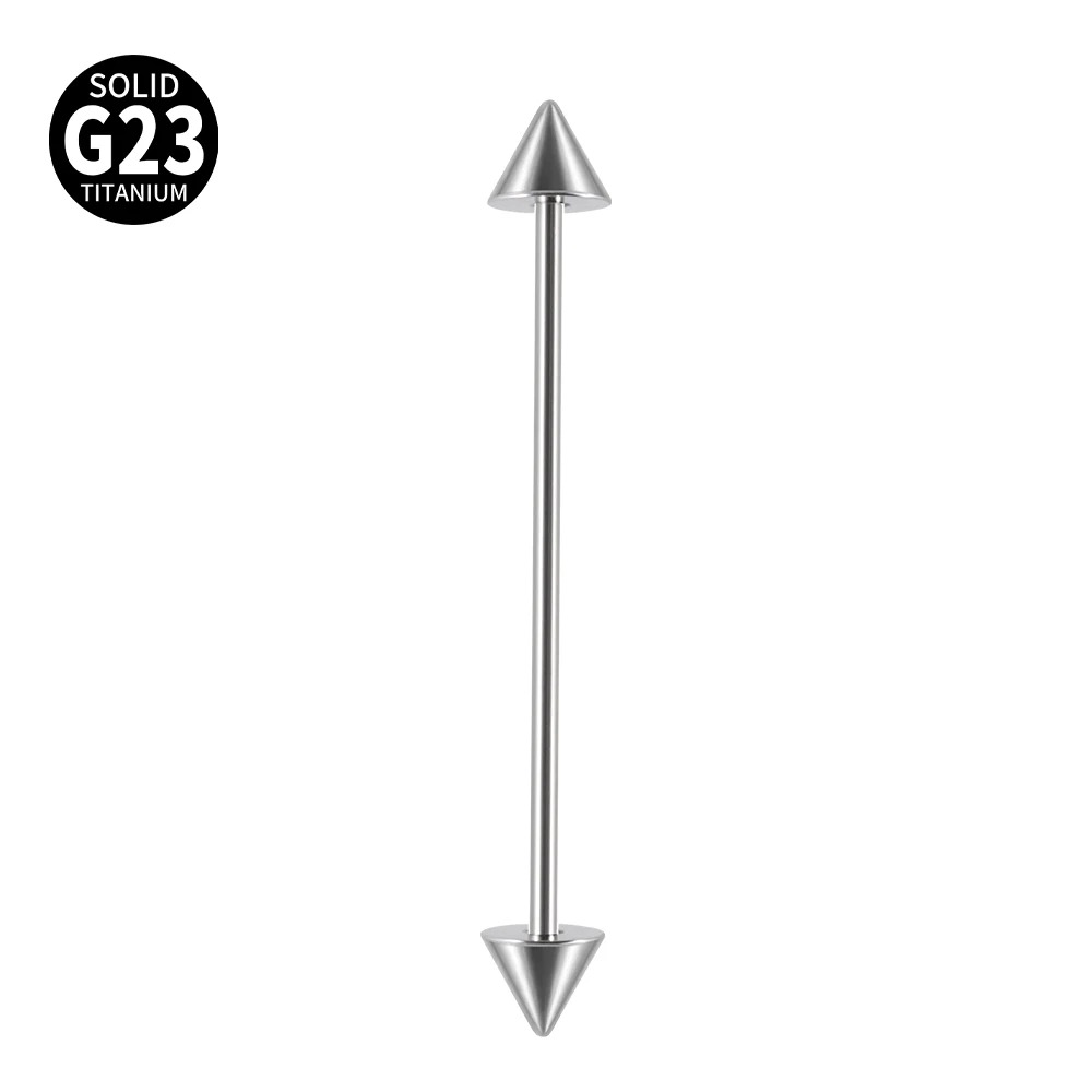 1Pc G23 Titanium Cone Industri - Tongue Barbell Straight avis et prix