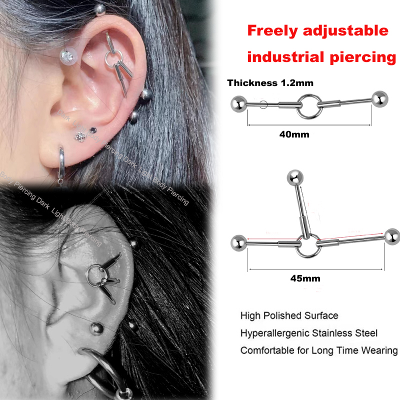 1PC New Movable Stainless Stee - Body Jewelry Industrial avis et prix