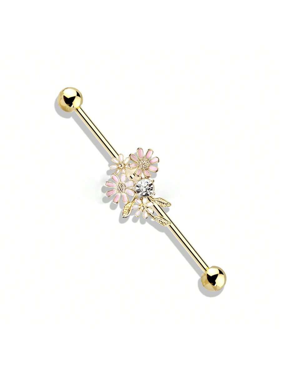 Floral Industrial Barbell Ear  - Body Jewelry Industrial avis et prix