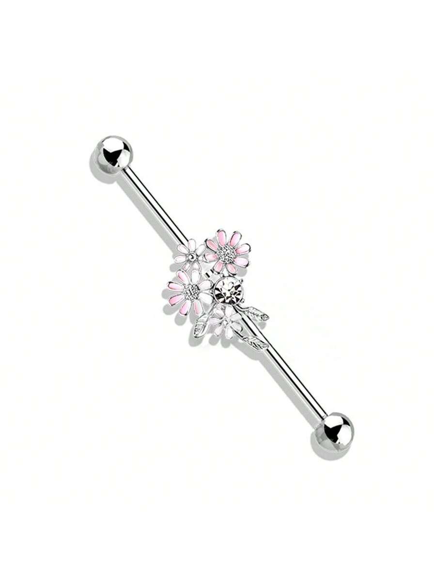 Floral Industrial Barbell Ear  - Body Jewelry Industrial avis et prix