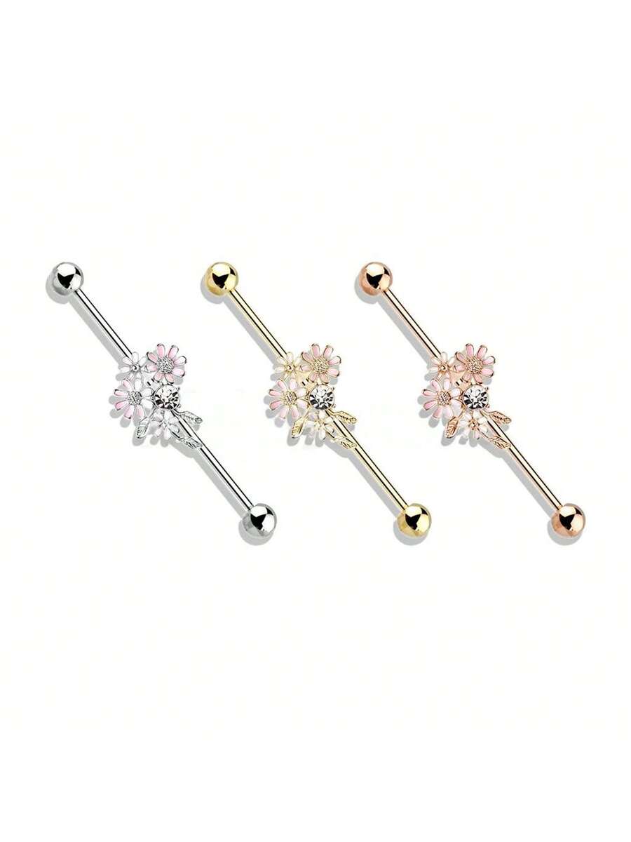Floral Industrial Barbell Ear  - Body Jewelry Industrial avis et prix