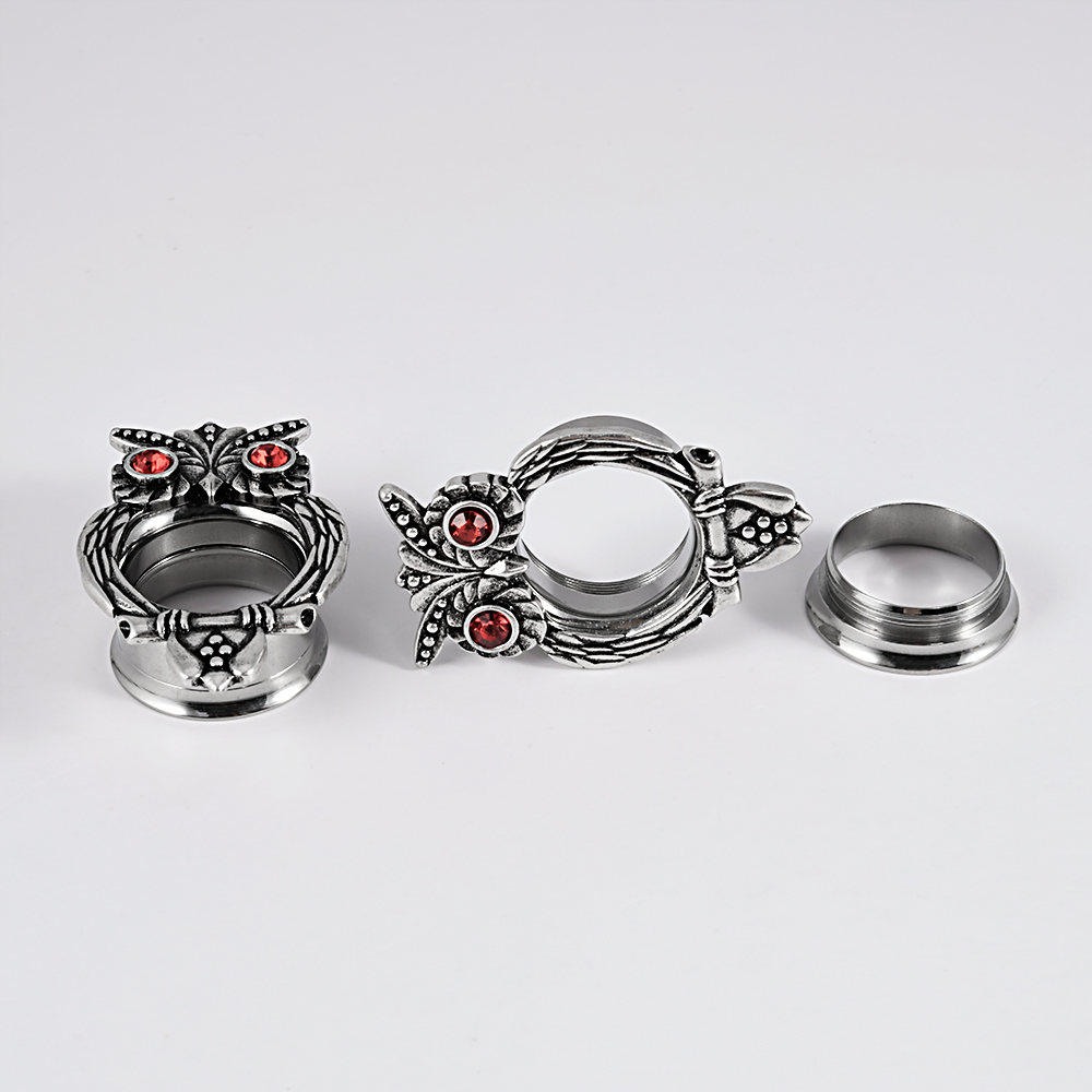 1PC Stainless Steel Owl Ear Ex - Body Jewelry Ear Plugs avis et prix