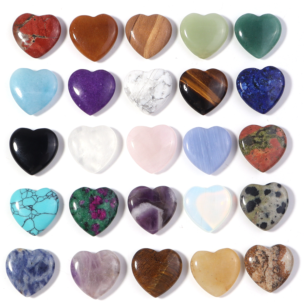 5pcs No Hole Heart Natural Sto - Body Jewelry Piercing avis et prix