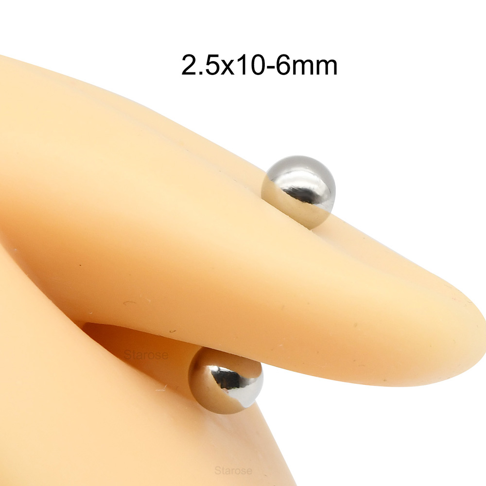 1Pc 12G-00G Stainless Steel St - Tongue Barbell Straight avis et prix