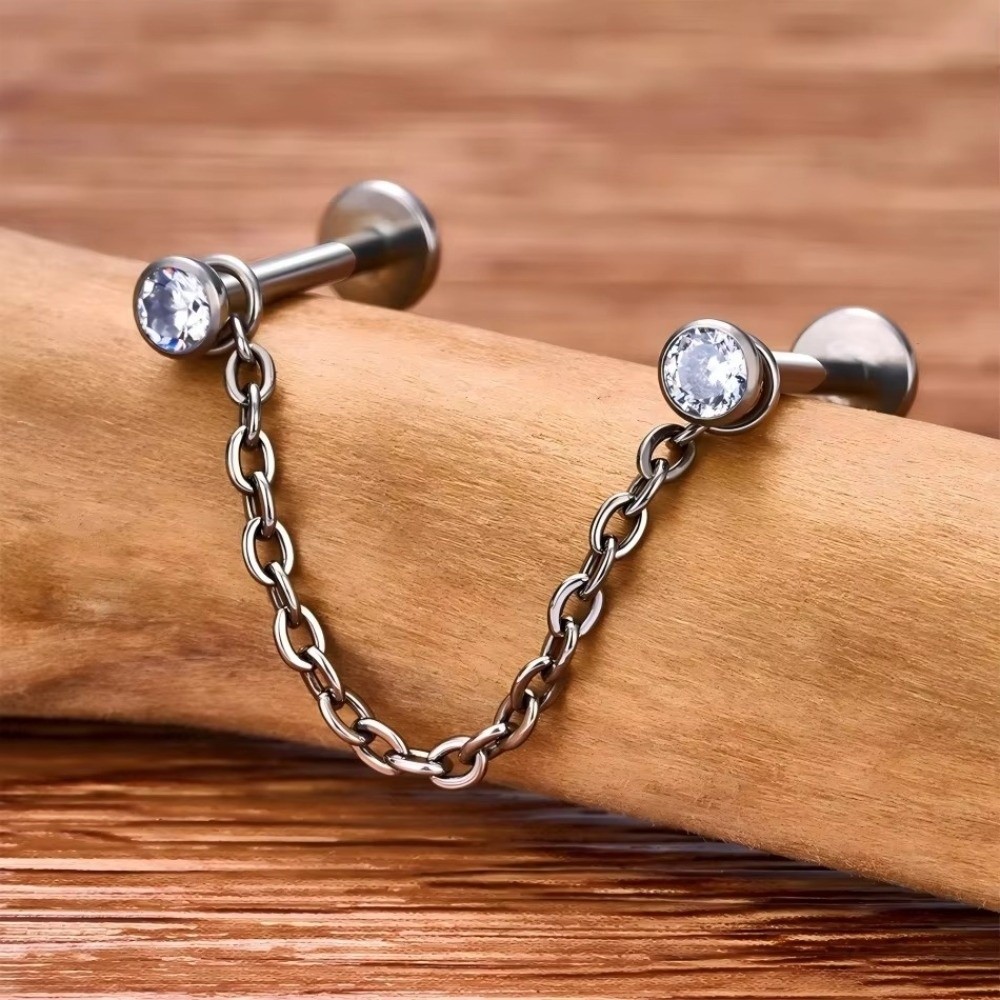 Titanium Nose Chain Three Laye - Body Jewelry Piercing avis et prix