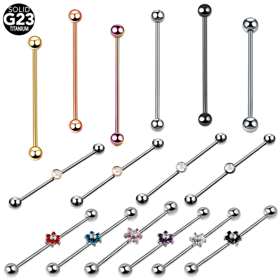 1PC Titanium Piercing Gem Indu - Body Jewelry Industrial avis et prix