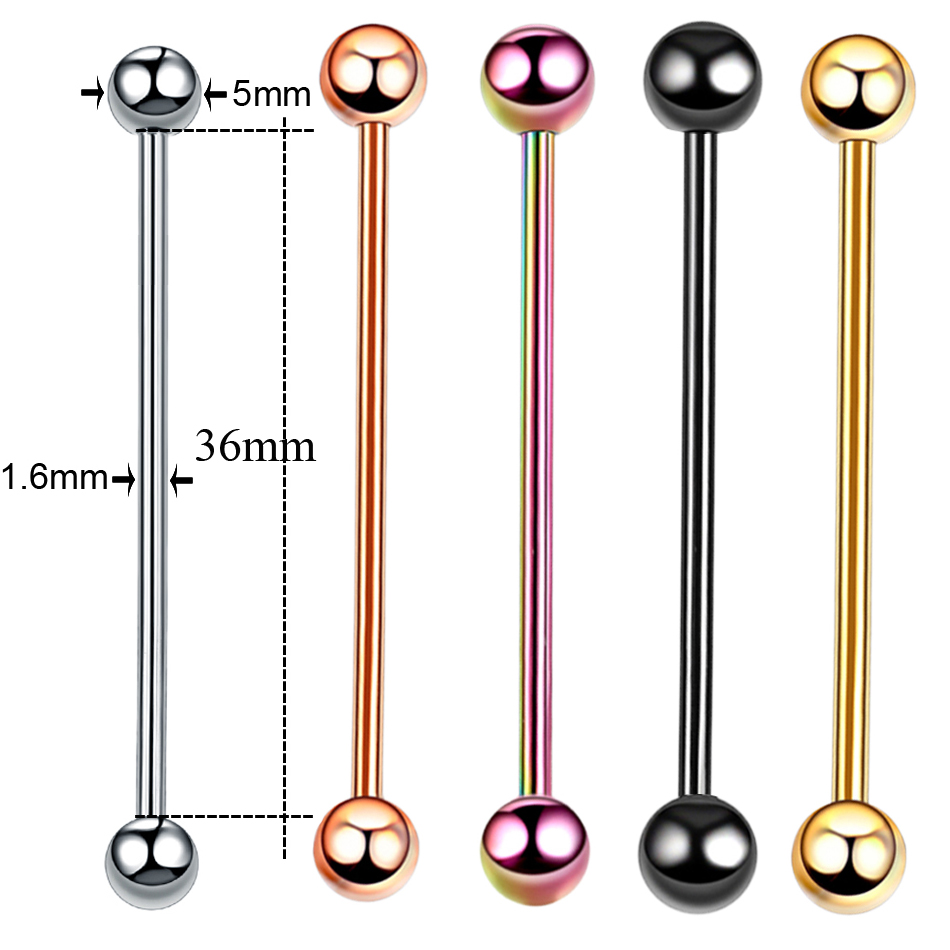 1PC Titanium Piercing Gem Indu - Body Jewelry Industrial avis et prix