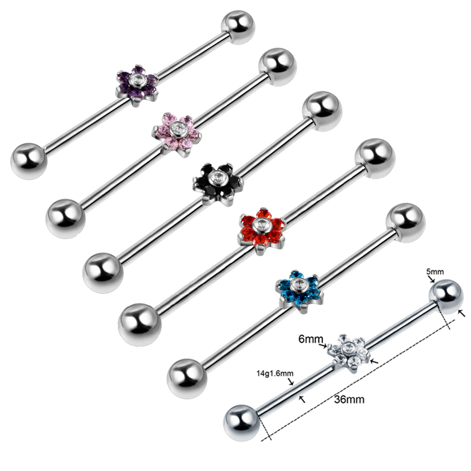1PC Titanium Piercing Gem Indu - Body Jewelry Industrial avis et prix