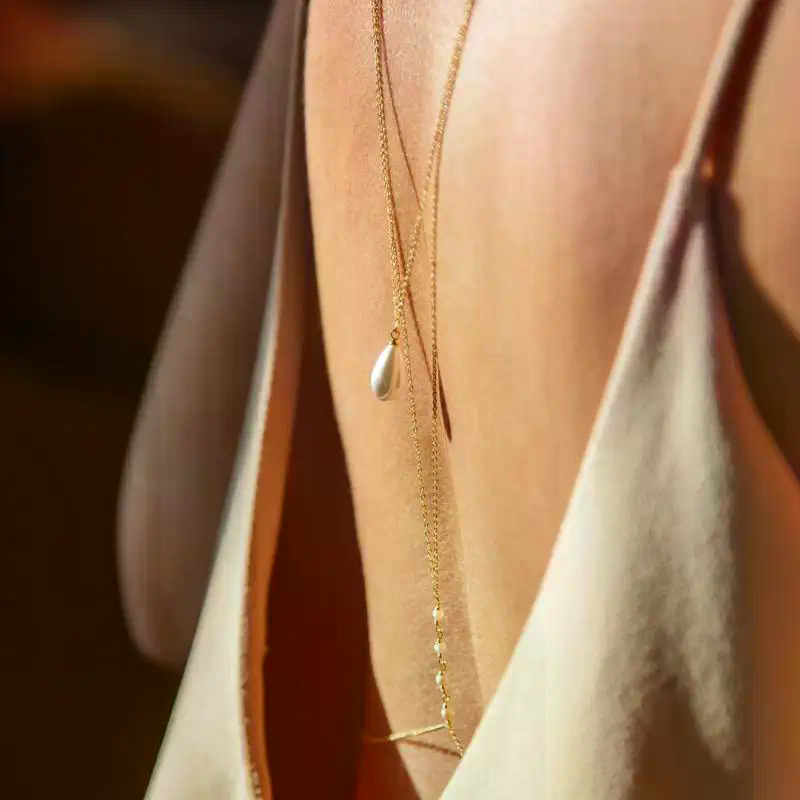 Simple Multilayer Pearl Back D - Body Jewelry Back avis et prix