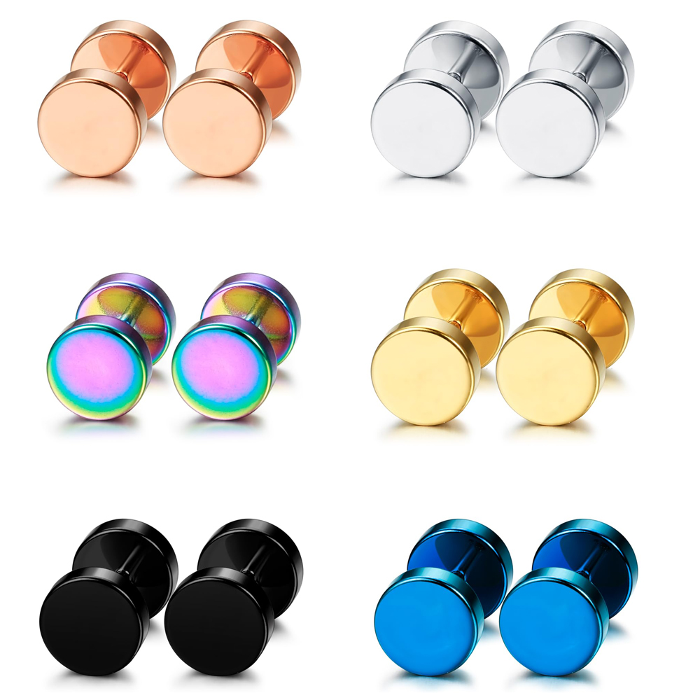 1 Pair/6 Pairs Stainless Steel - Body Jewelry Ear Plugs avis et prix