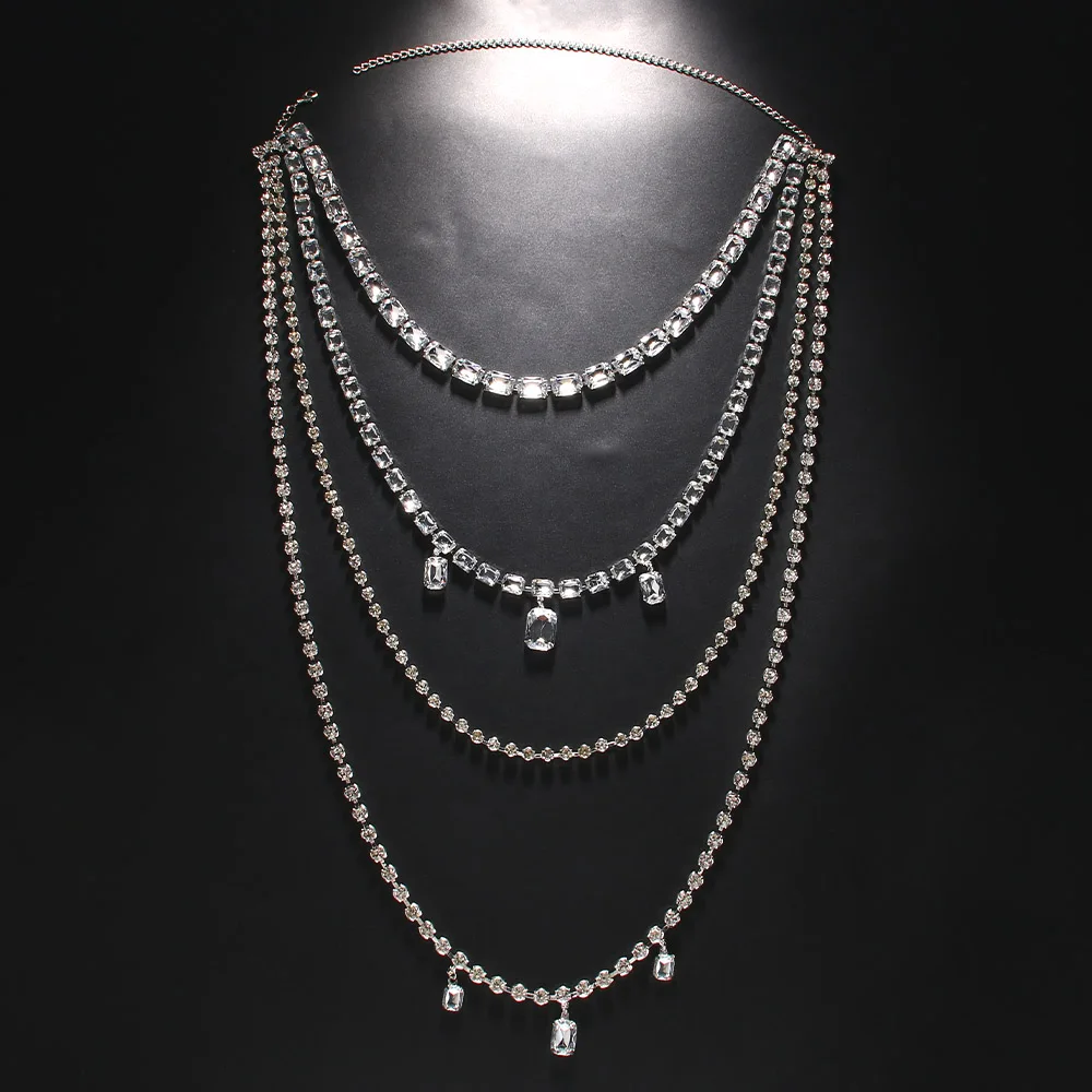 Shine Rhinestone Long Tassel B - Body Jewelry Back avis et prix