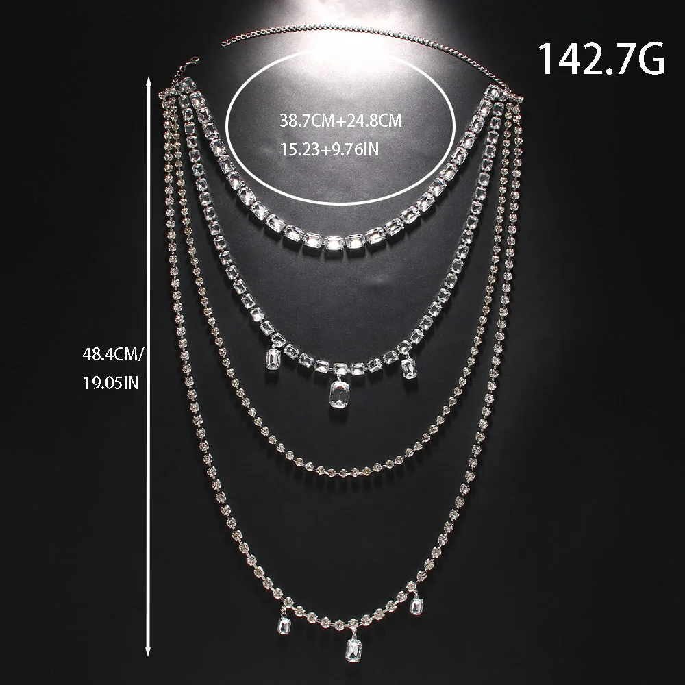 Shine Rhinestone Long Tassel B - Body Jewelry Back avis et prix