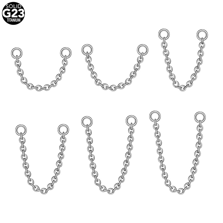 1/5PCS Titanium Double Chain f - Body Jewelry Industrial avis et prix