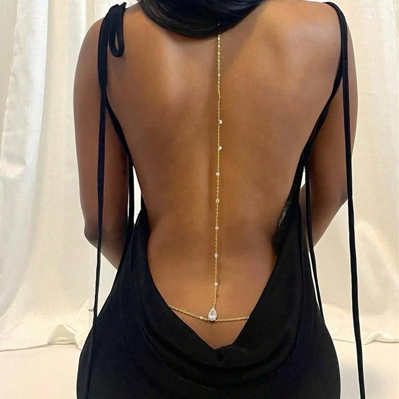 Bride Backless Rhinestone Wate - Body Jewelry Back avis et prix