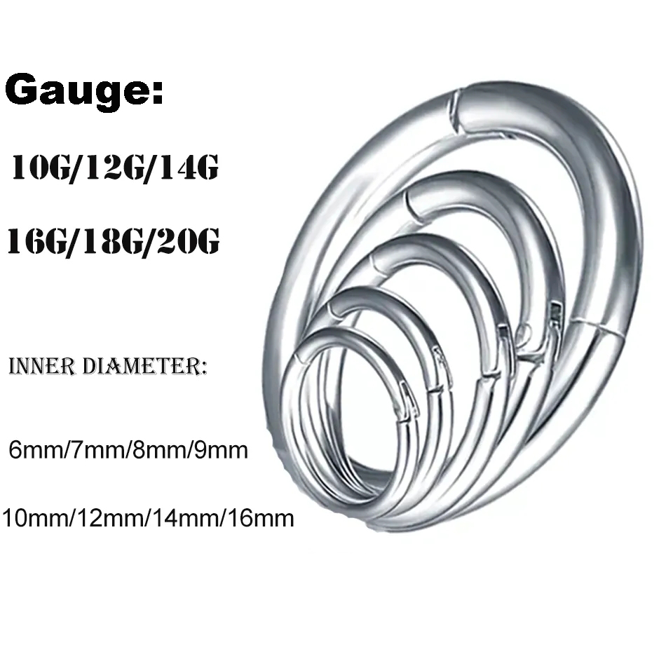1PC G23 Titanium Hinged Segmen - Body Jewelry Nipple Rings avis et prix