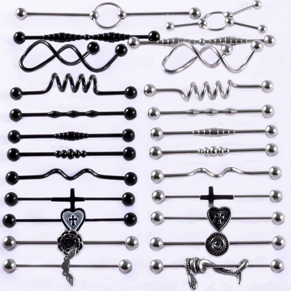 1Pcs Surgical Steel Snake Indu - Body Jewelry Industrial avis et prix