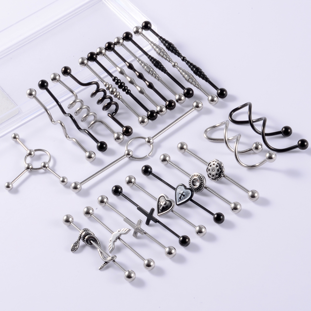 1Pcs Surgical Steel Snake Indu - Body Jewelry Industrial avis et prix