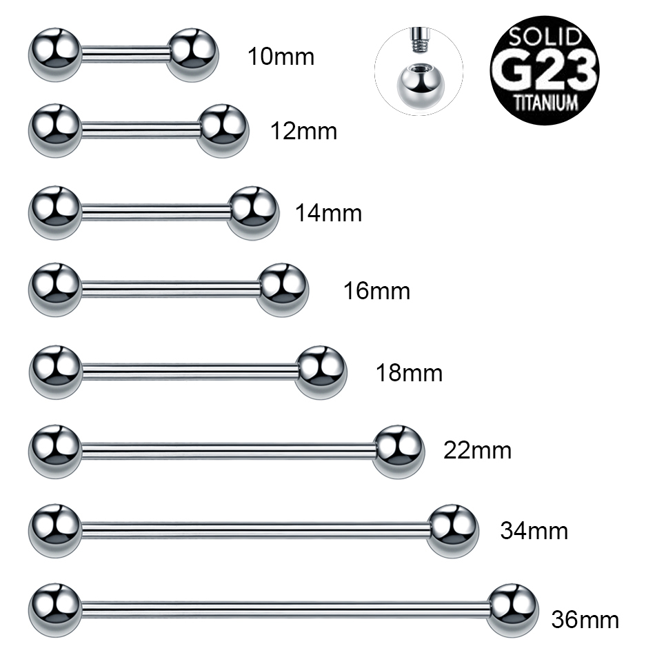1PC 14G 16G Titanium Industria - Body Jewelry Industrial avis et prix