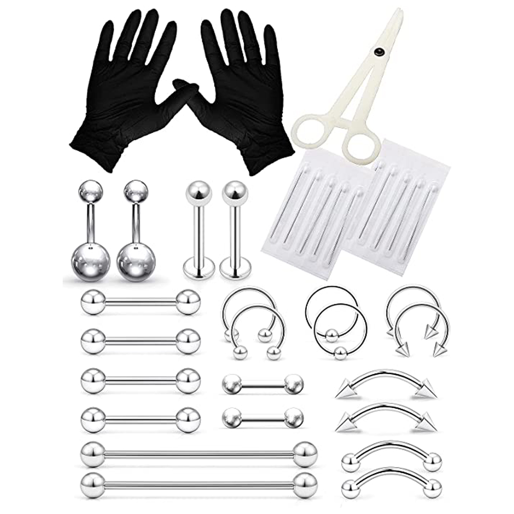 Piercing Kit Stainless Steel E - Body Jewelry Industrial avis et prix