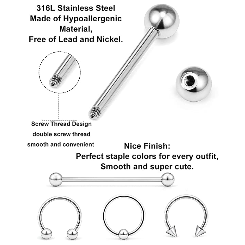 Piercing Kit Stainless Steel E - Body Jewelry Industrial avis et prix