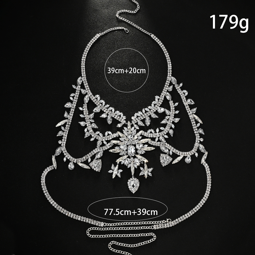 Summer Exaggerated Crystal Bra - Body Jewelry Vest avis et prix