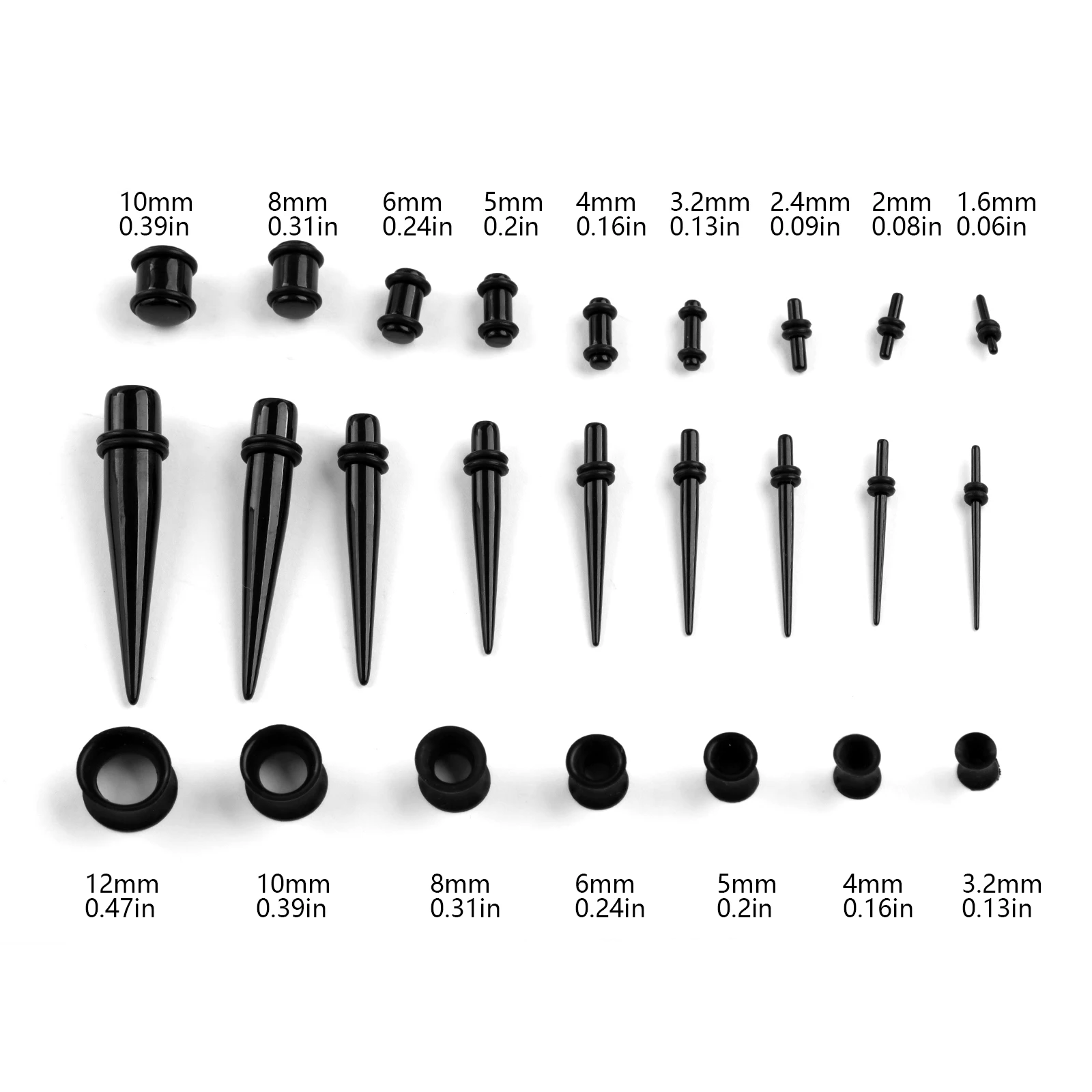 36/50pcs/Set Acrylic Ear Pierc - Body Jewelry Ear Plugs avis et prix