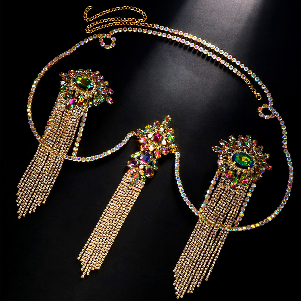 Sexy Tassel Color Crystal Ches - Body Jewelry Nipple Rings avis et prix