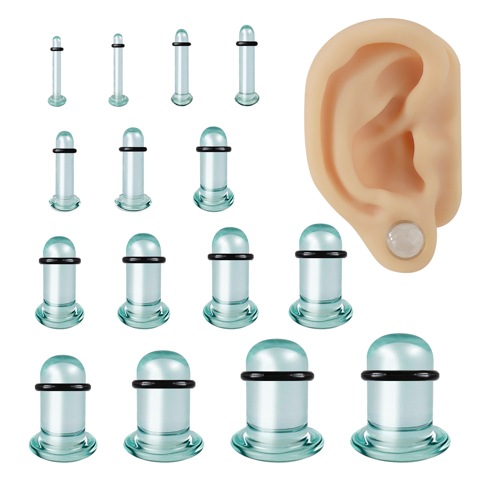 1Pair Glass Ear Tunnels and Pl - Body Jewelry Ear Plugs avis et prix