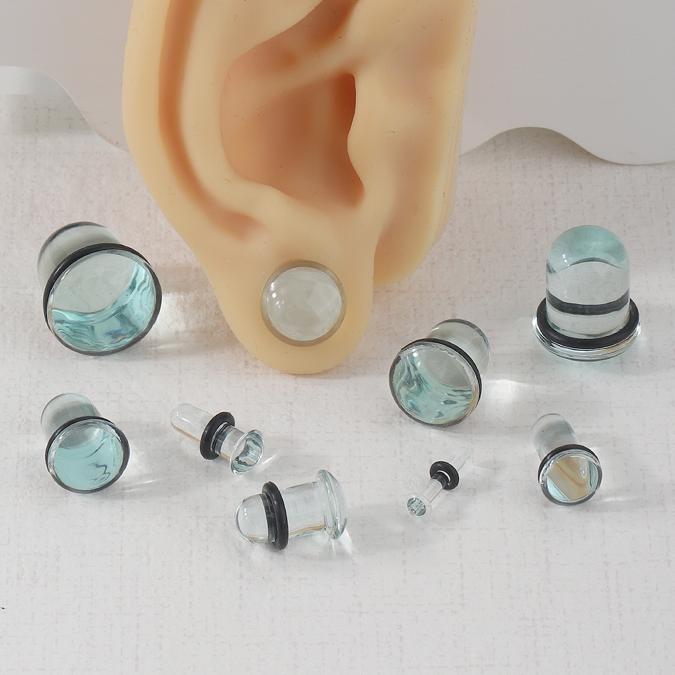 1Pair Glass Ear Tunnels and Pl - Body Jewelry Ear Plugs avis et prix