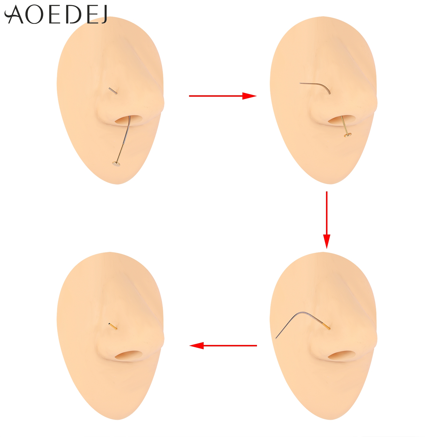 AOEDEJ 1 Piece Stainless Steel - Nostril Screw Pin avis et prix